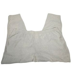 Old Navy‎ Light Khaki Pull On Linen Blend Ankle Pants Size XXL Women's B68